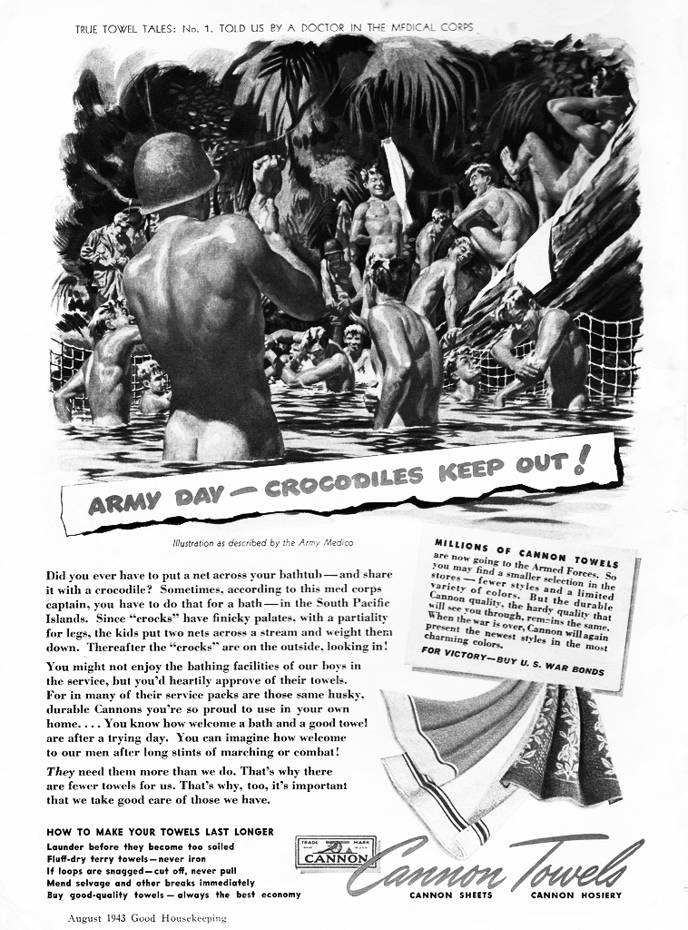 Annonce publicitaire créée par l’Agence N. W. Ayer & Son de Philadelphie, 1943. Cette agence était également en contrat avec l’armée américaine durant les années 1940 